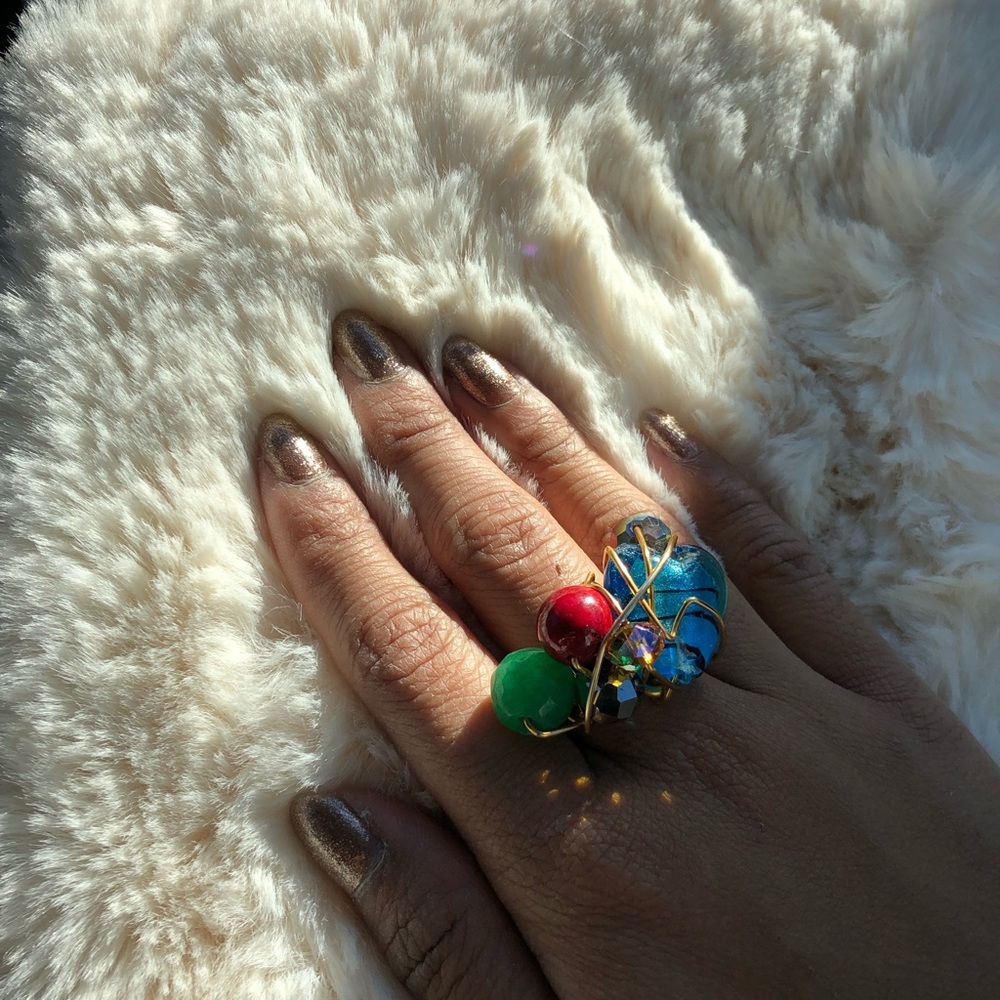 Gemstone ring. Blue water lover. 💙